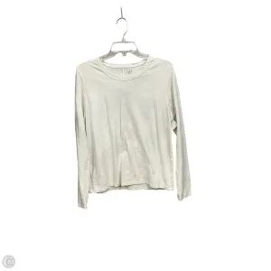 Top Long Sleeve By Gap In White, Size: L