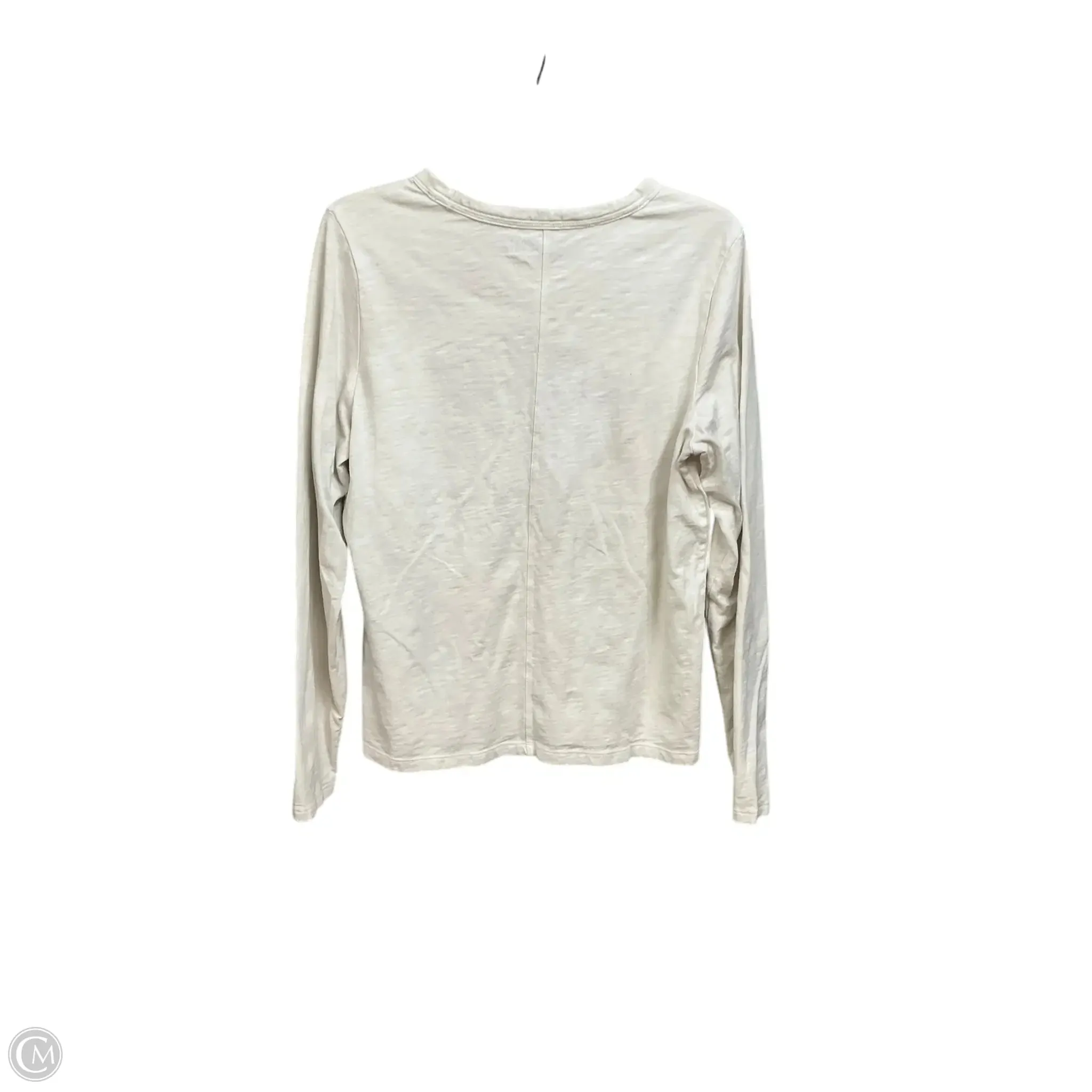 Top Long Sleeve By Gap In White, Size: L