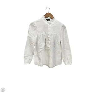 Top Long Sleeve By J. Crew In White, Size: Xs