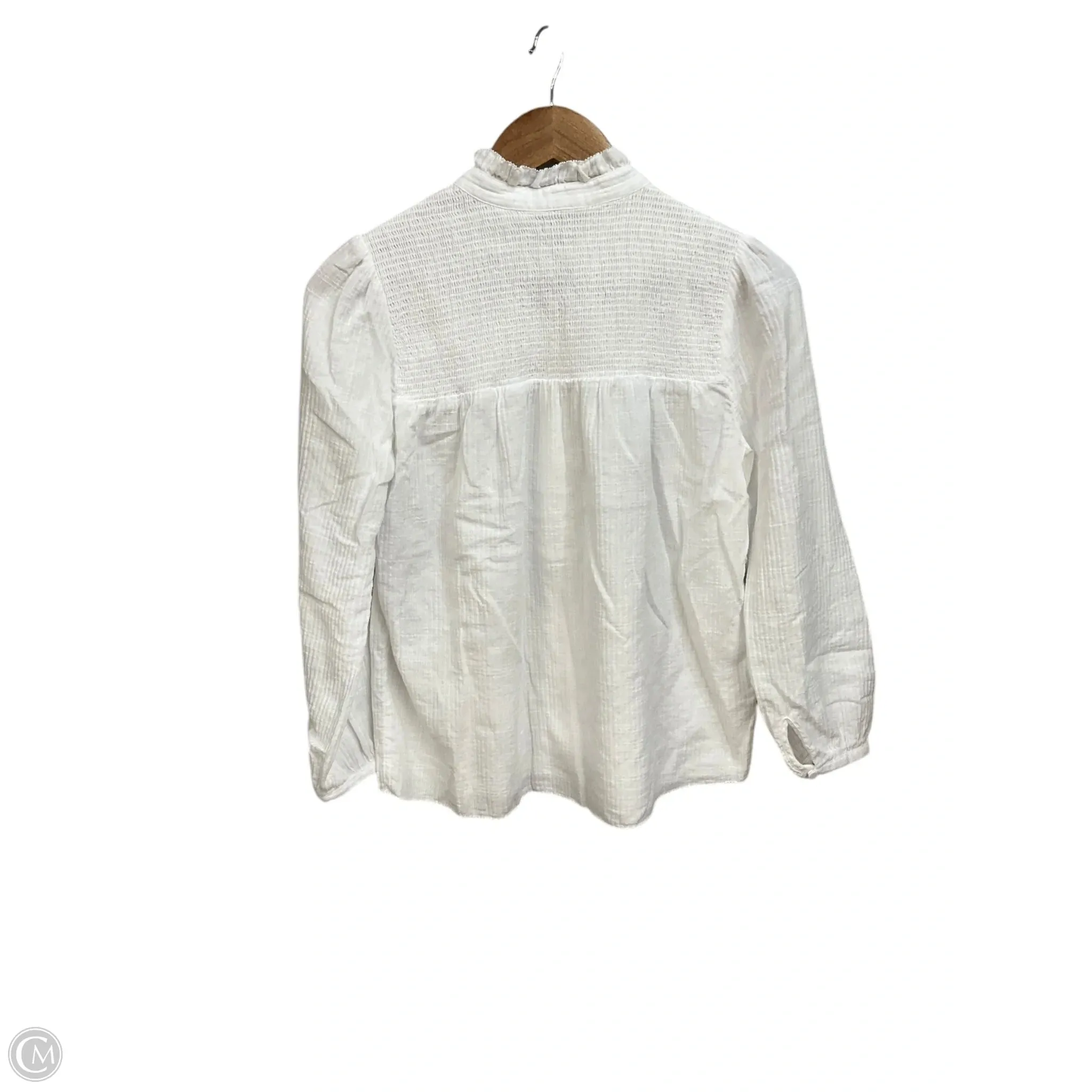Top Long Sleeve By J. Crew In White, Size: Xs