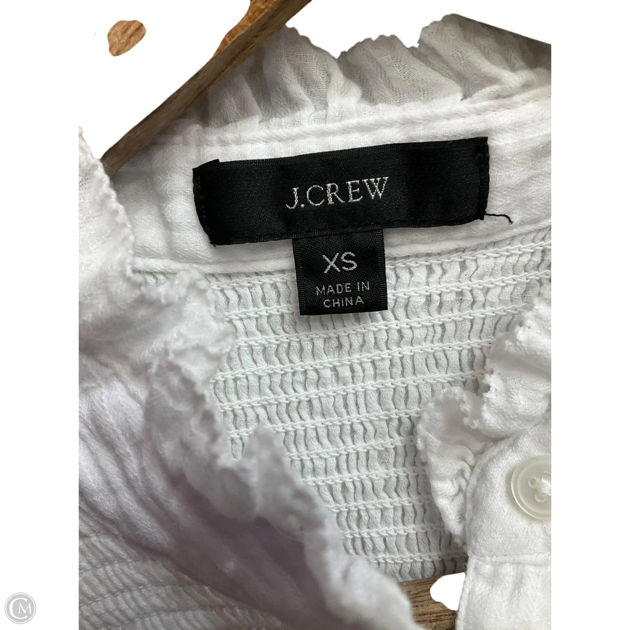 Top Long Sleeve By J. Crew In White, Size: Xs