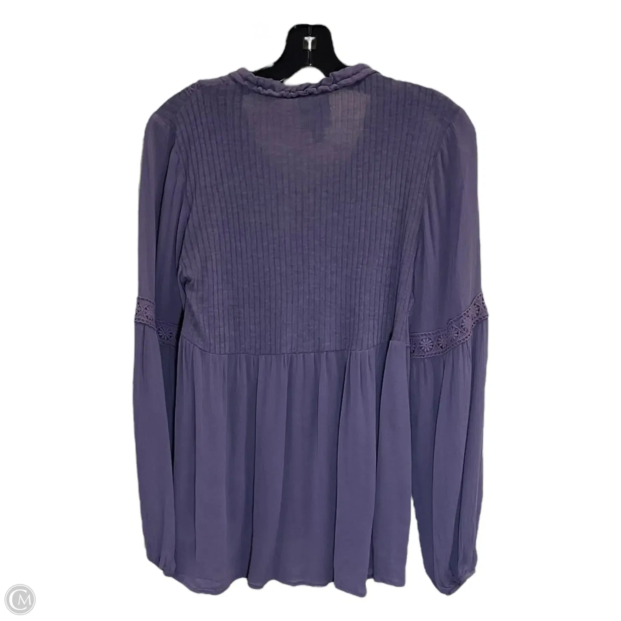 Top Long Sleeve By Knox Rose In Purple, Size: S