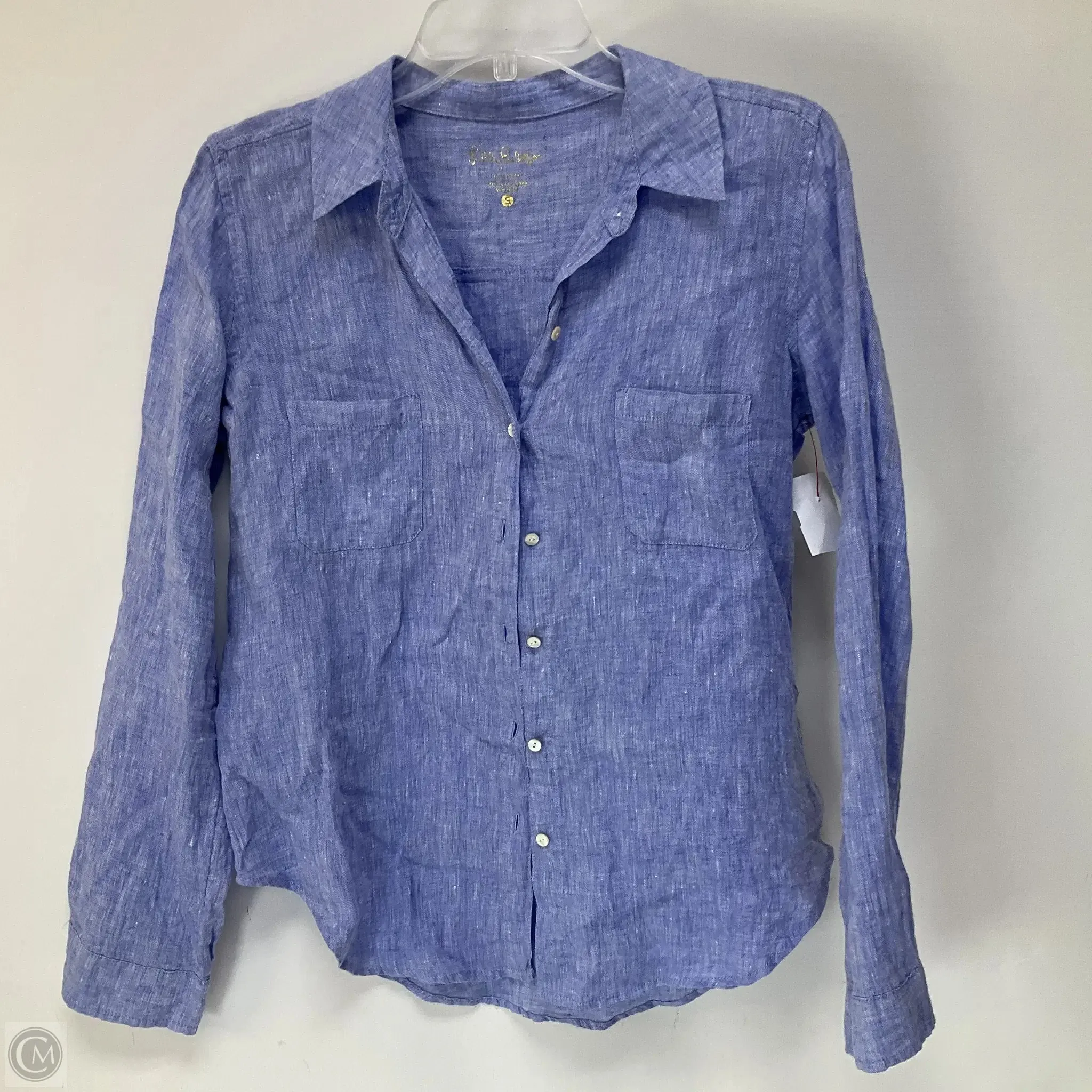 Top Long Sleeve By Lilly Pulitzer In Blue, Size: S
