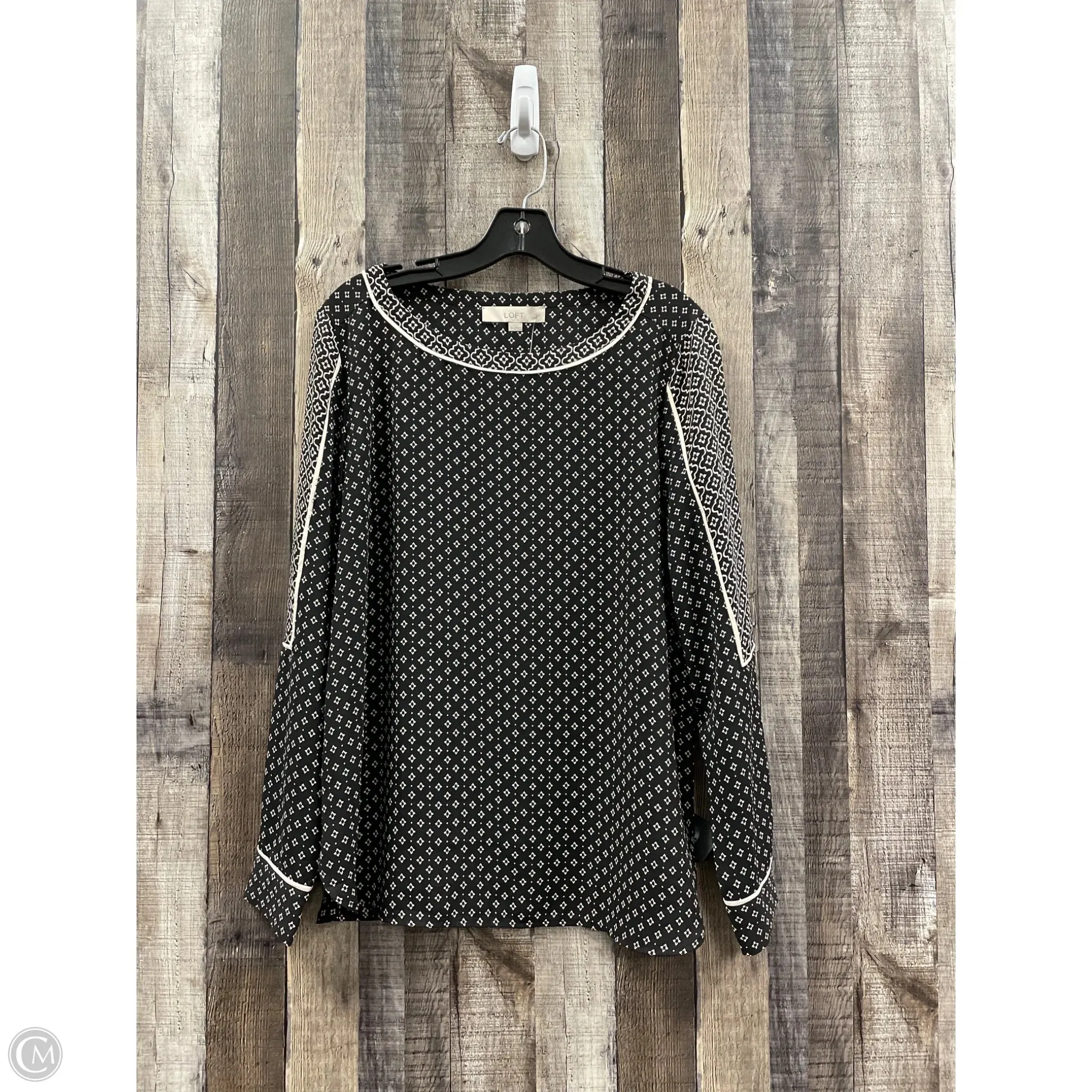 Top Long Sleeve By Loft In Multi-colored, Size: M