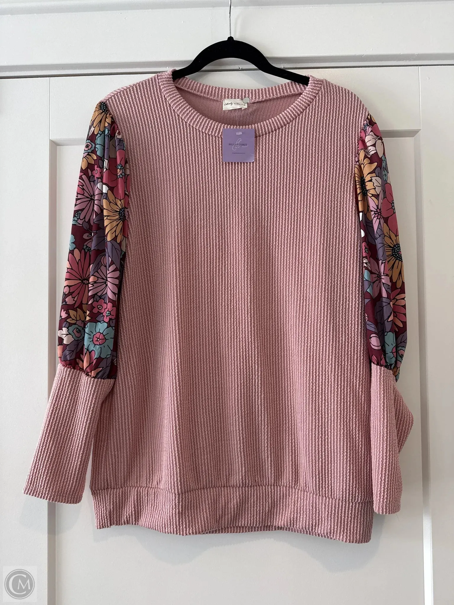 Top Long Sleeve By Lovely Melody In Pink, Size: Xl