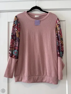 Top Long Sleeve By Lovely Melody In Pink, Size: Xl