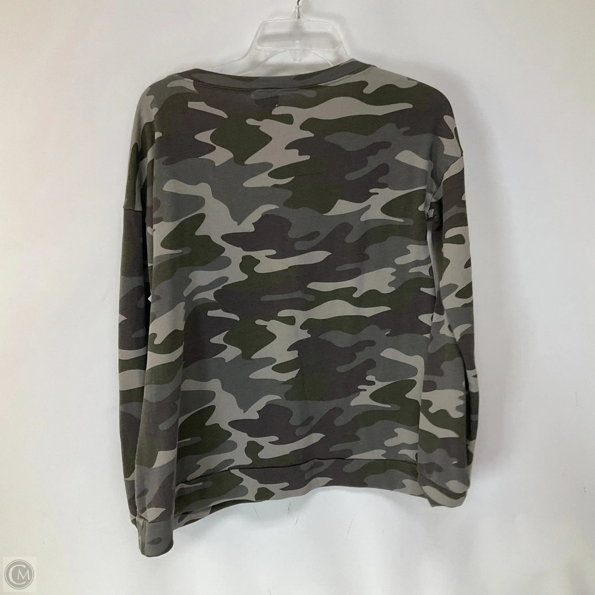 Top Long Sleeve By Peyton Jensen In Camouflage Print, Size: S