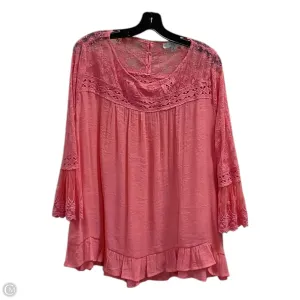 Top Long Sleeve By Umgee In Pink, Size: Xl