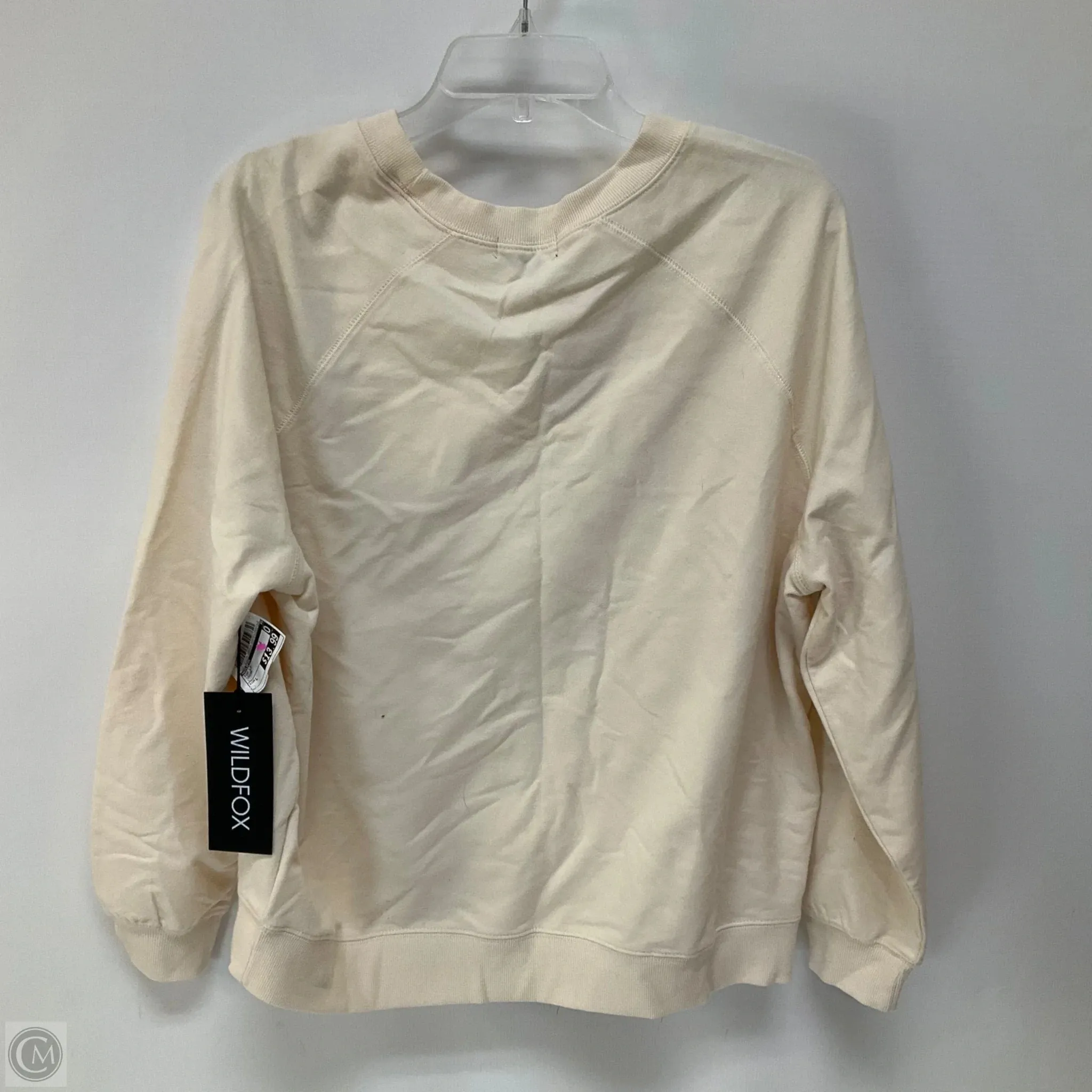 Top Long Sleeve By Wildfox In Cream, Size: L