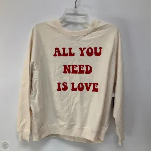 Top Long Sleeve By Wildfox In Cream, Size: L