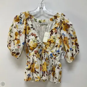 Top Short Sleeve By Abercrombie And Fitch In Floral Print, Size: S