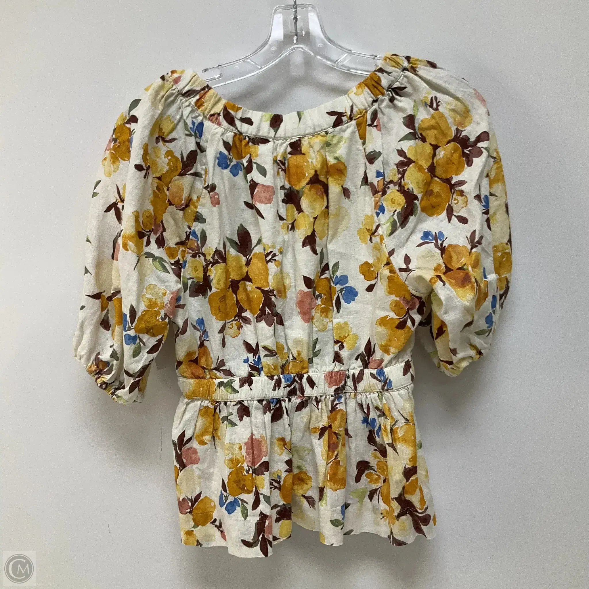 Top Short Sleeve By Abercrombie And Fitch In Floral Print, Size: S