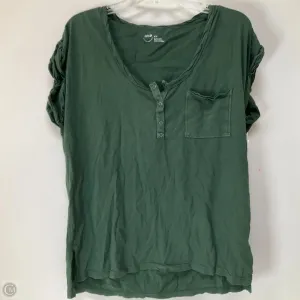 Top Short Sleeve By Aerie In Green, Size: M