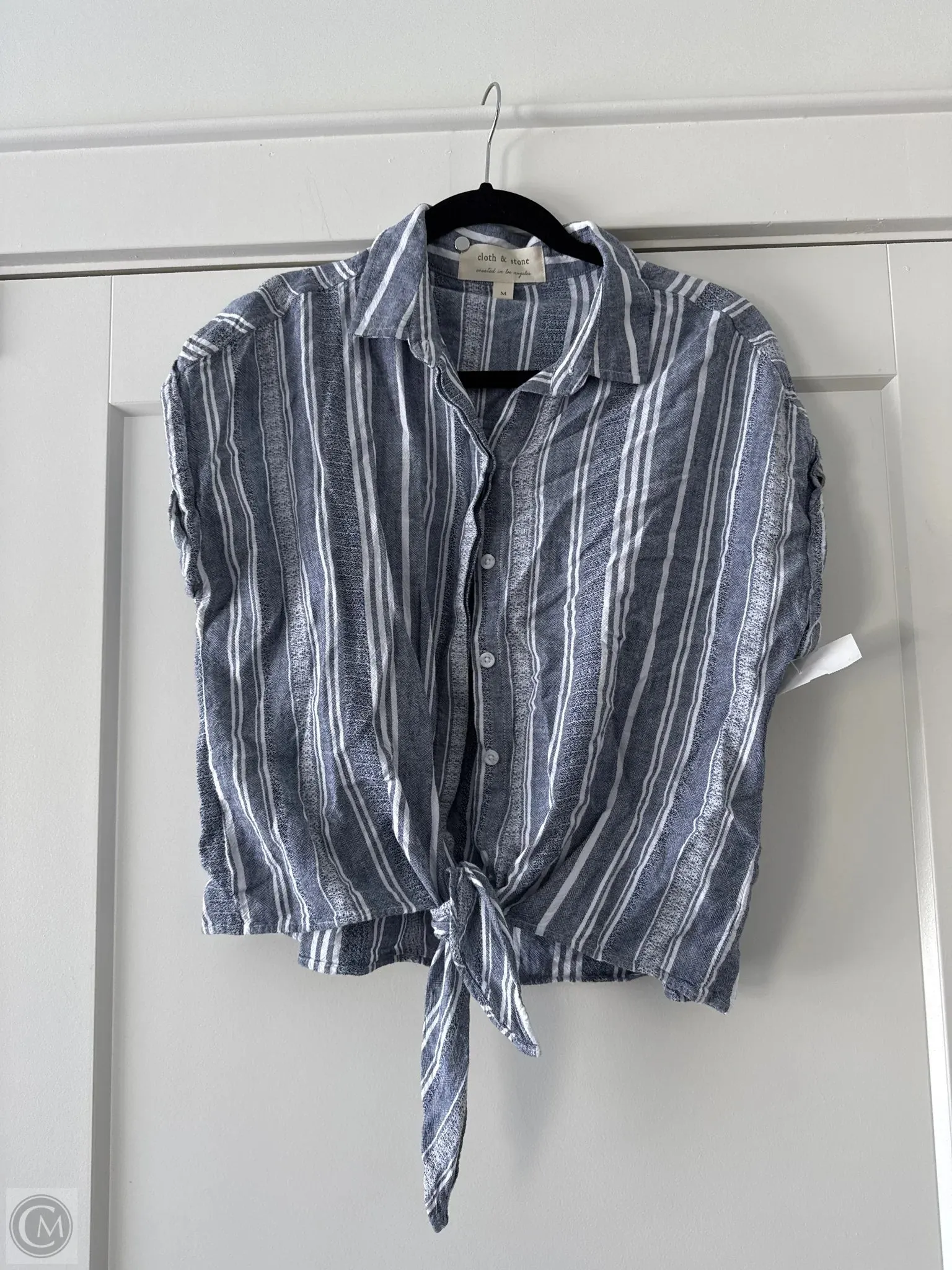 Top Short Sleeve By Cloth & Stone In Blue, Size: M