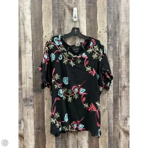 Top Short Sleeve By Cme In Floral Print, Size: 2x