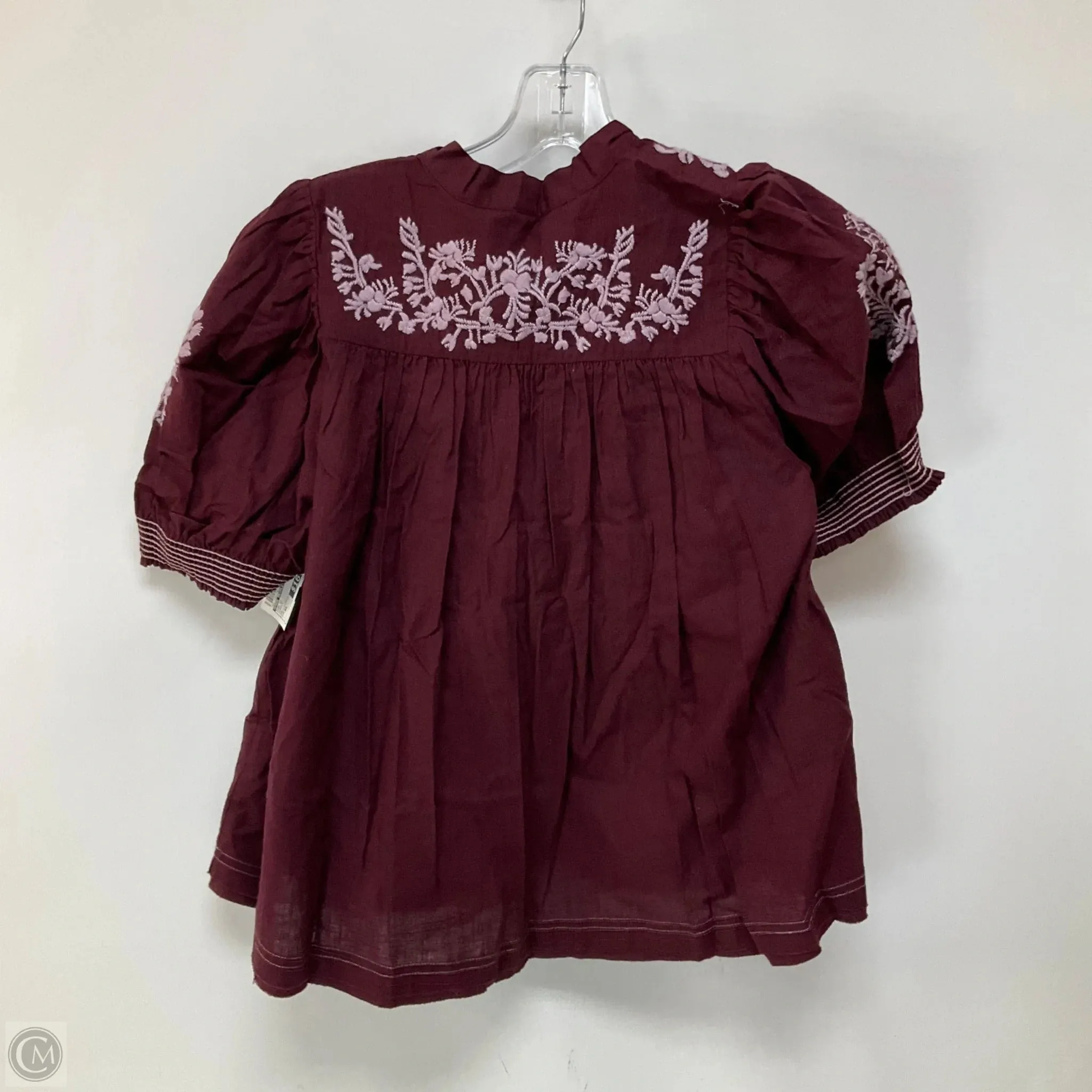 Top Short Sleeve By Free People In Purple, Size: Xs