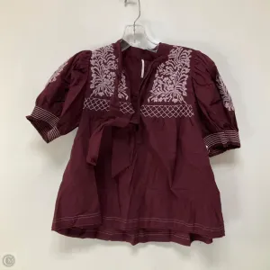 Top Short Sleeve By Free People In Purple, Size: Xs