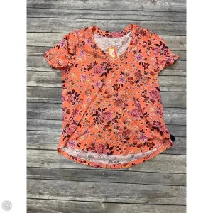 Top Short Sleeve By Loft In Multi-colored, Size: M