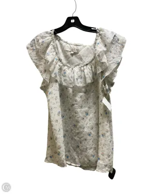 Top Short Sleeve By Loft In White, Size: M
