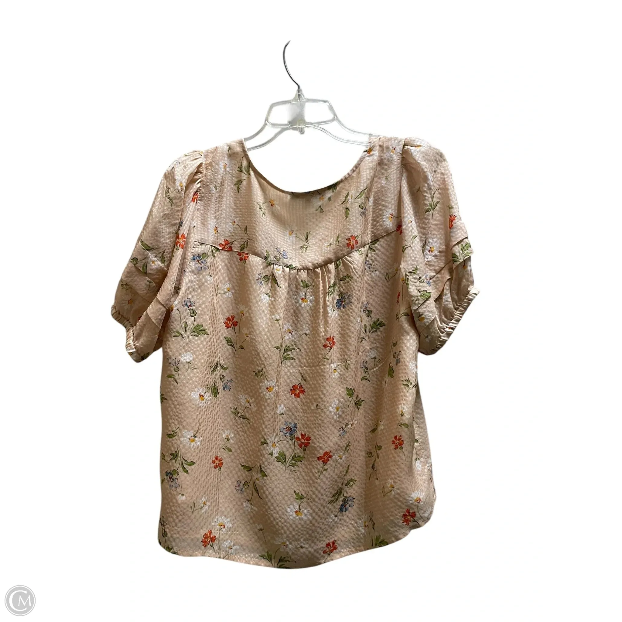 Top Short Sleeve By Madewell In Pink, Size: M