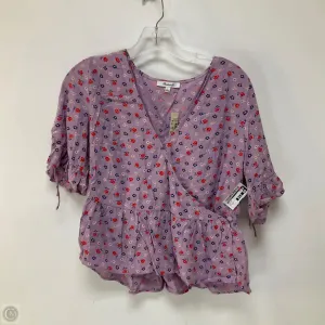 Top Short Sleeve By Madewell In Purple, Size: M