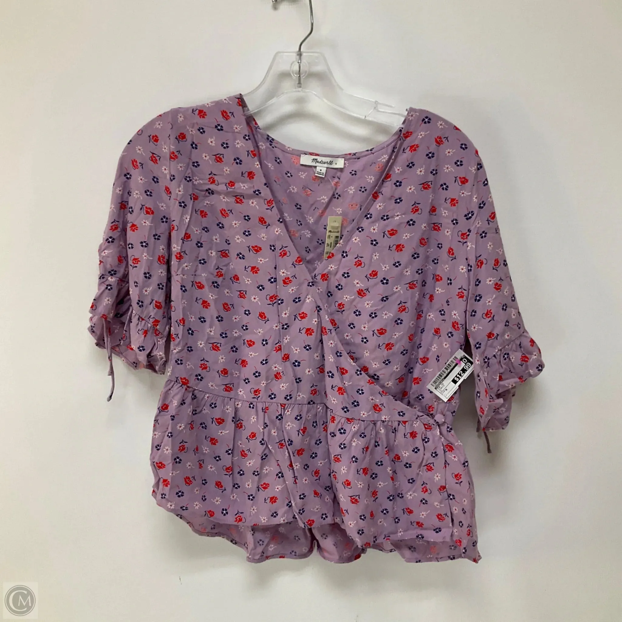 Top Short Sleeve By Madewell In Purple, Size: M