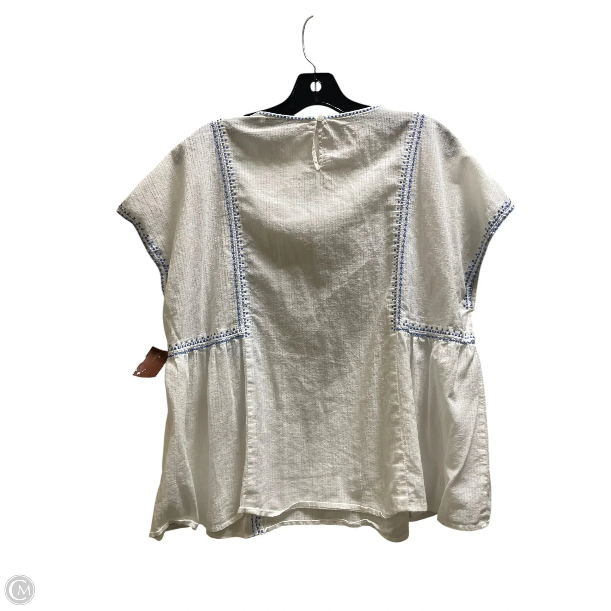 Top Short Sleeve By Madewell In White, Size: L