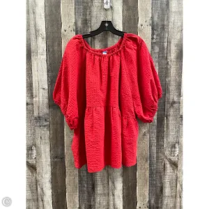 Top Short Sleeve By Old Navy In Red, Size: 3x