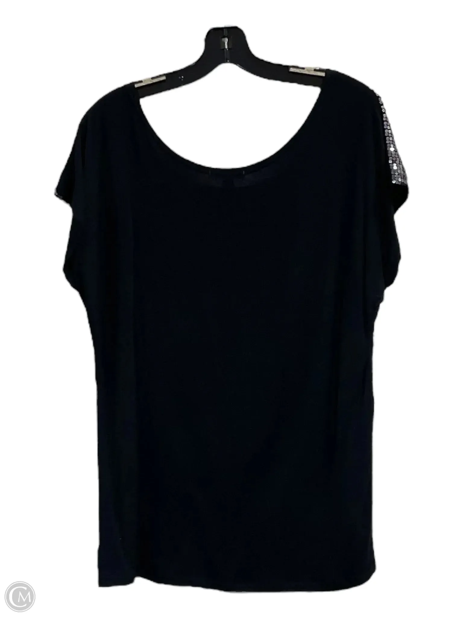 Top Short Sleeve By Roz And Ali In Multi-colored, Size: 1x