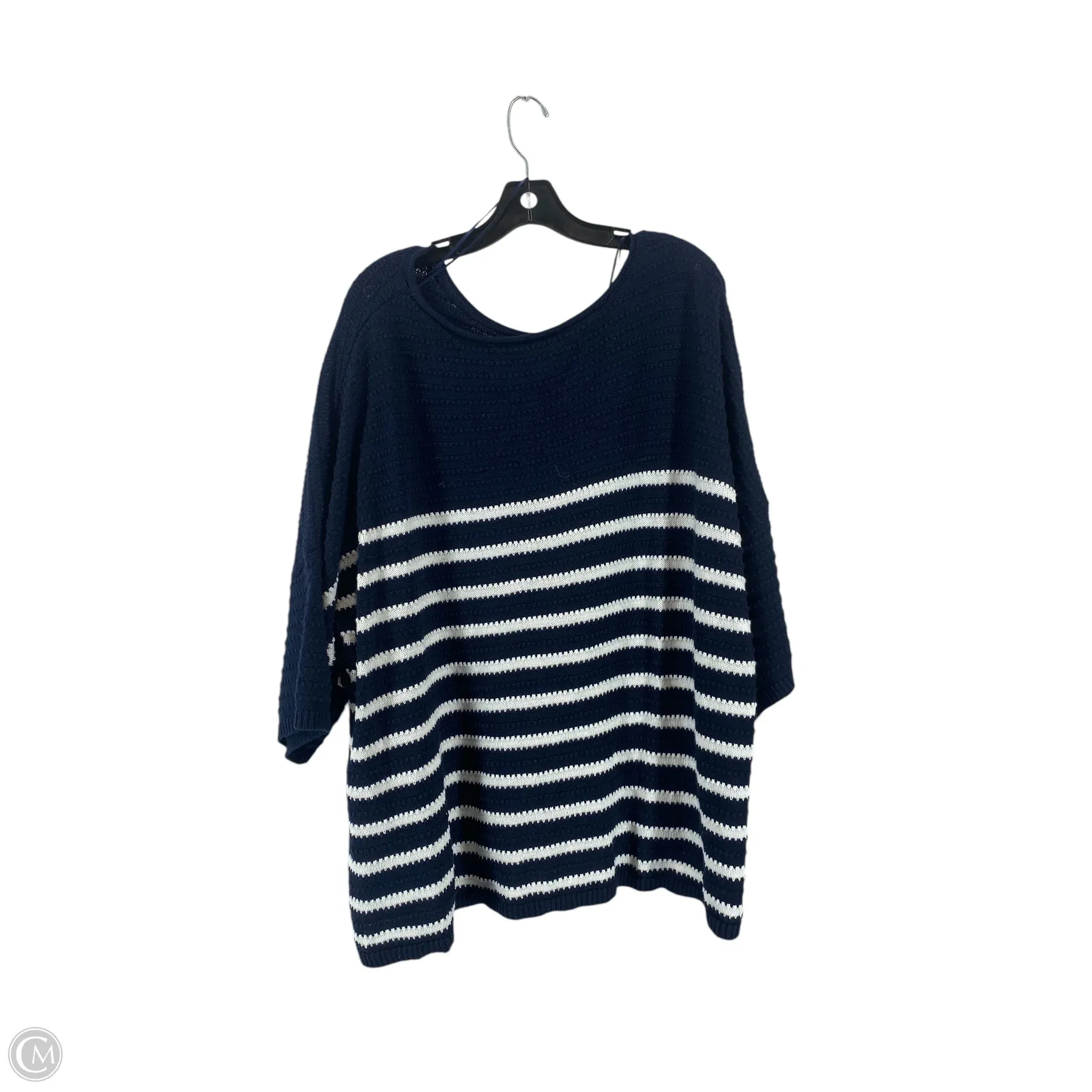 Top Short Sleeve By Time And Tru In Navy, Size: 2x