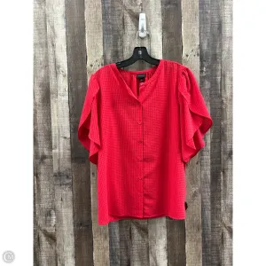 Top Short Sleeve By Who What Wear In Red, Size: L