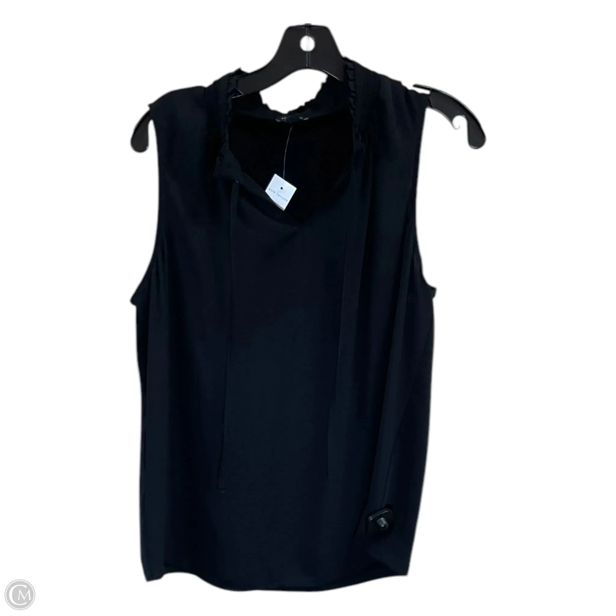 Top Sleeveless By Ann Taylor In Black, Size: M
