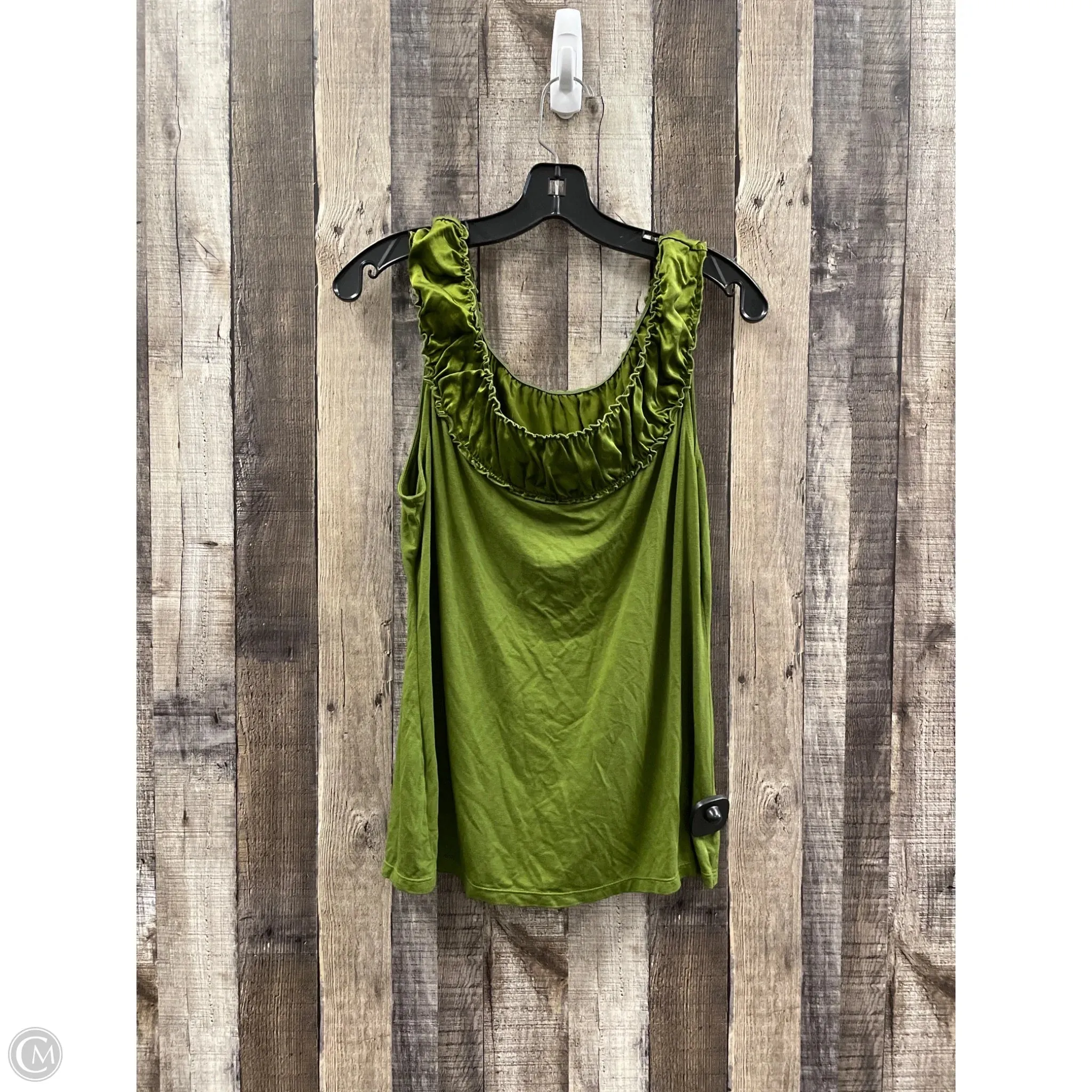 Top Sleeveless By Ann Taylor In Green, Size: L