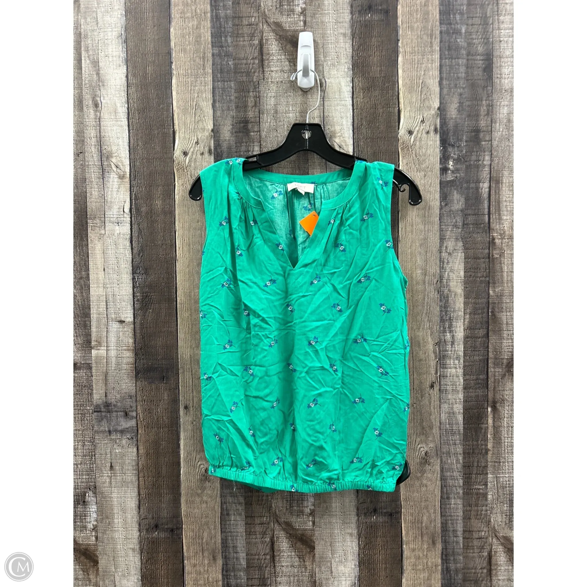 Top Sleeveless By Loft In Green, Size: Xs