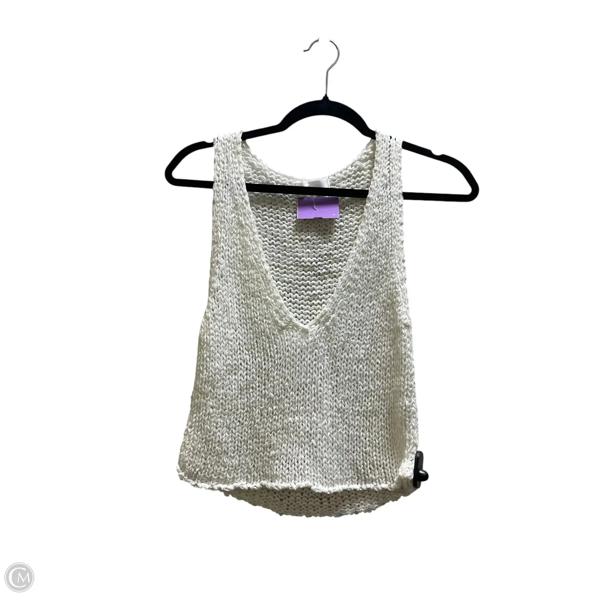 Top Sleeveless By Vestique In Cream, Size: M