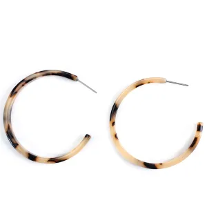 Tortoise Hoop Earrings