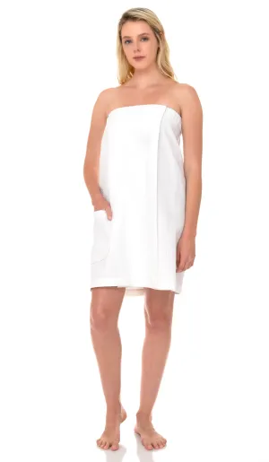 TowelSelections Women’s Wrap, Shower and Bath Waffle Spa Cover-up