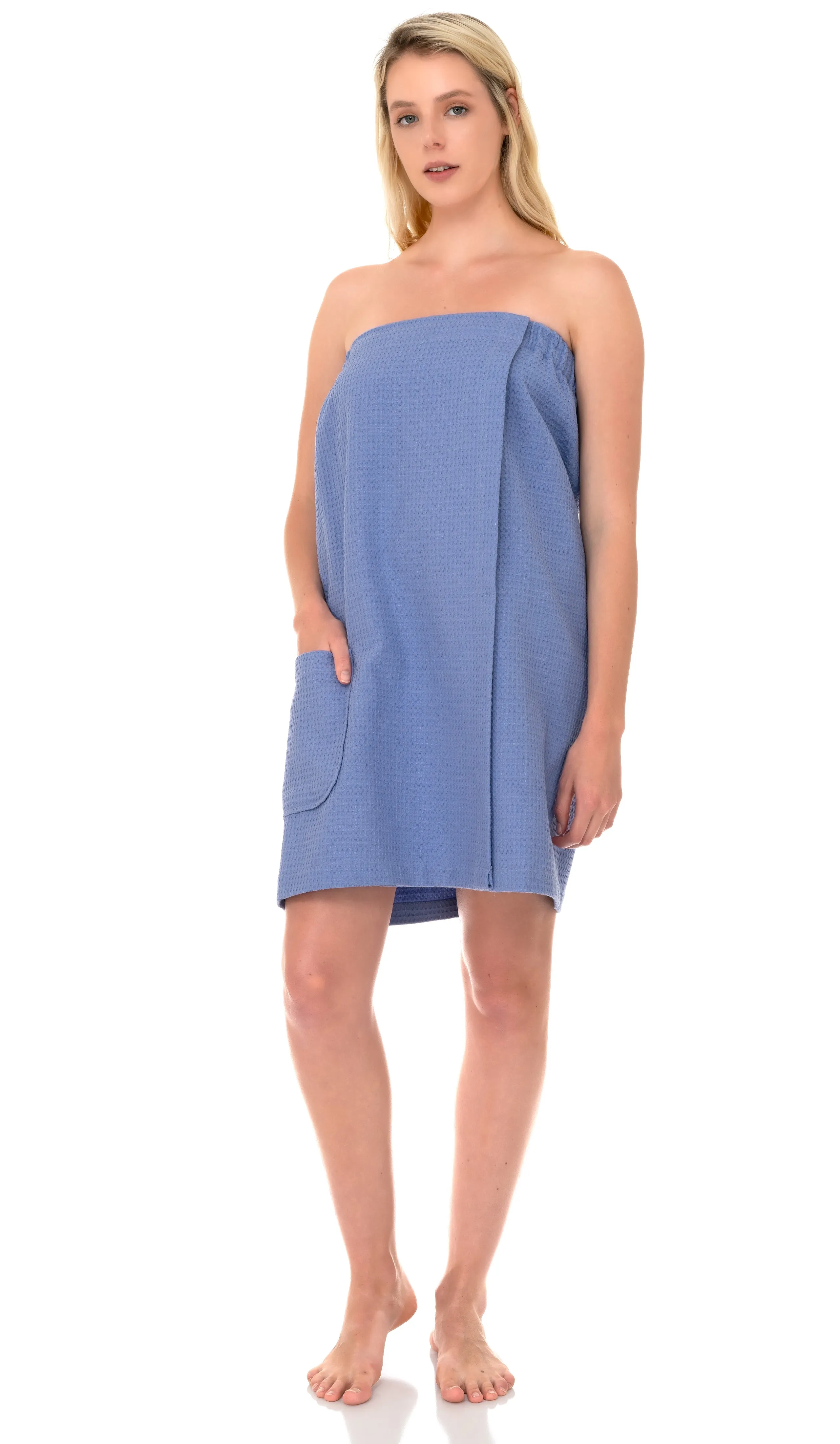 TowelSelections Women’s Wrap, Shower and Bath Waffle Spa Cover-up