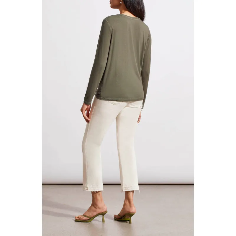 Tribal Crew Neck Top w/ Twist Knot Top