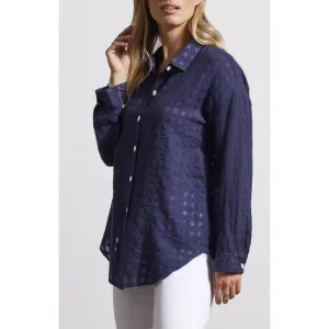Tribal Long Sleeve Button Front Blouse