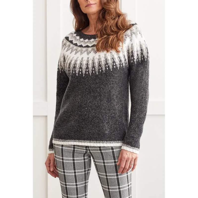 Tribal Long Sleeve Intarsia Sweater