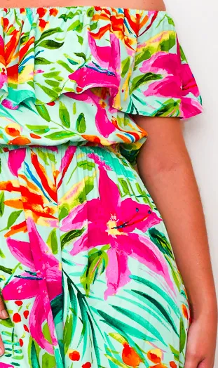 Tropicana - Off Shoulder Midi Dress