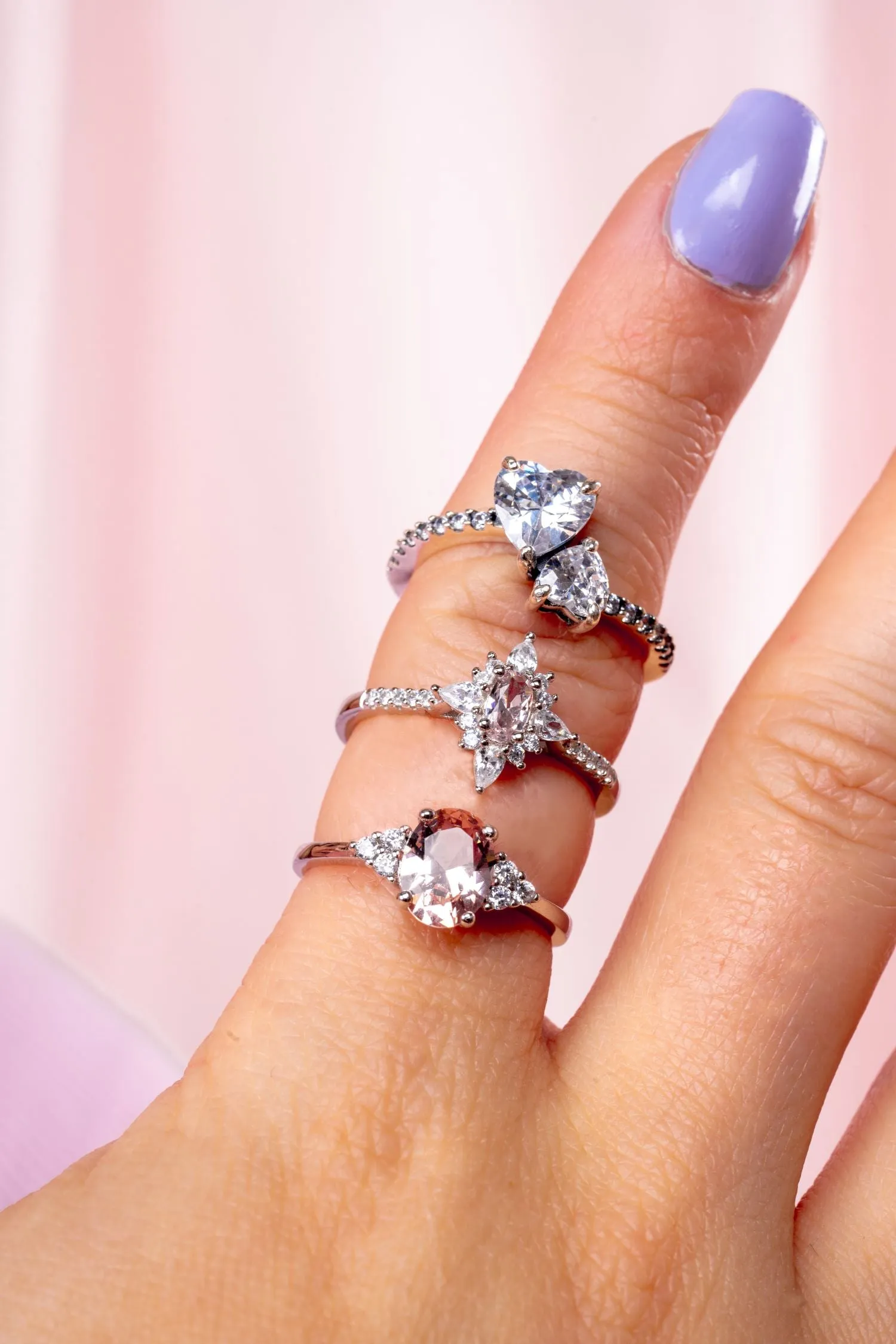 Two Heart Stone Ring