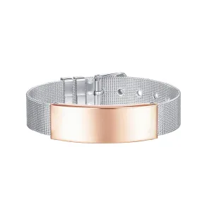 Two-Tone Curved Card Belt Bracelet