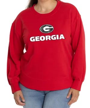 UGA Women's Sequin Super G Crewneck Sweatshirt