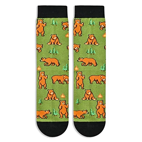 Unique Bear Gifts, Unisex Bear Socks for Men and Women, Best Gift for Bear Lovers