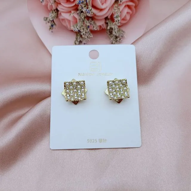 Unique Pineapple Pearl Earrings Women's Jewelry