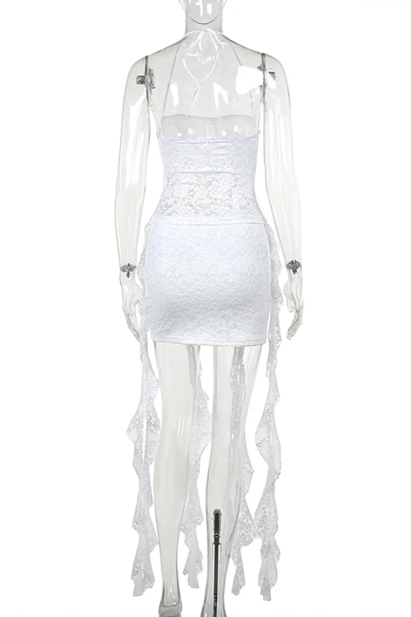 UR3176 Lace Bustier and Skirt Set