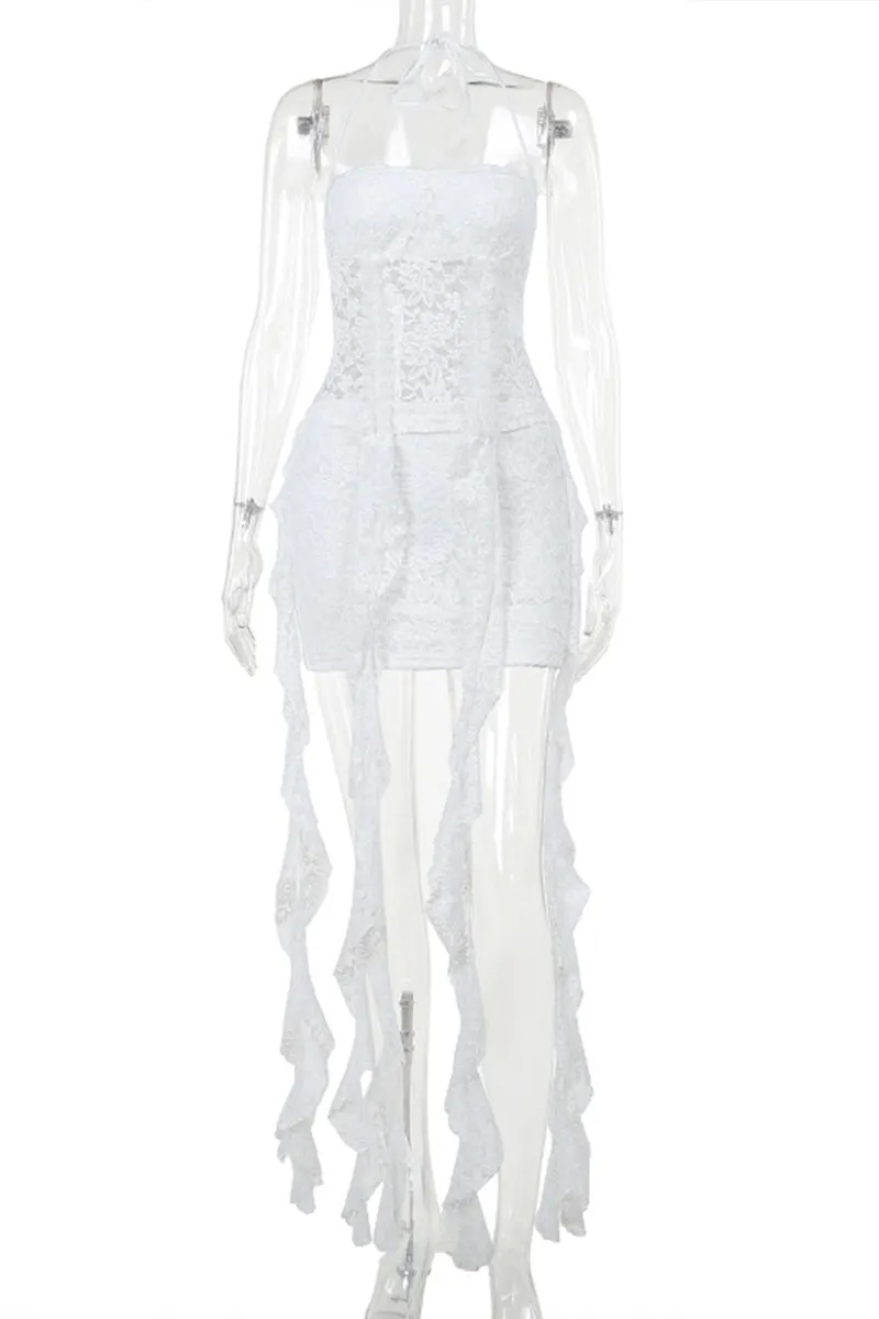 UR3176 Lace Bustier and Skirt Set