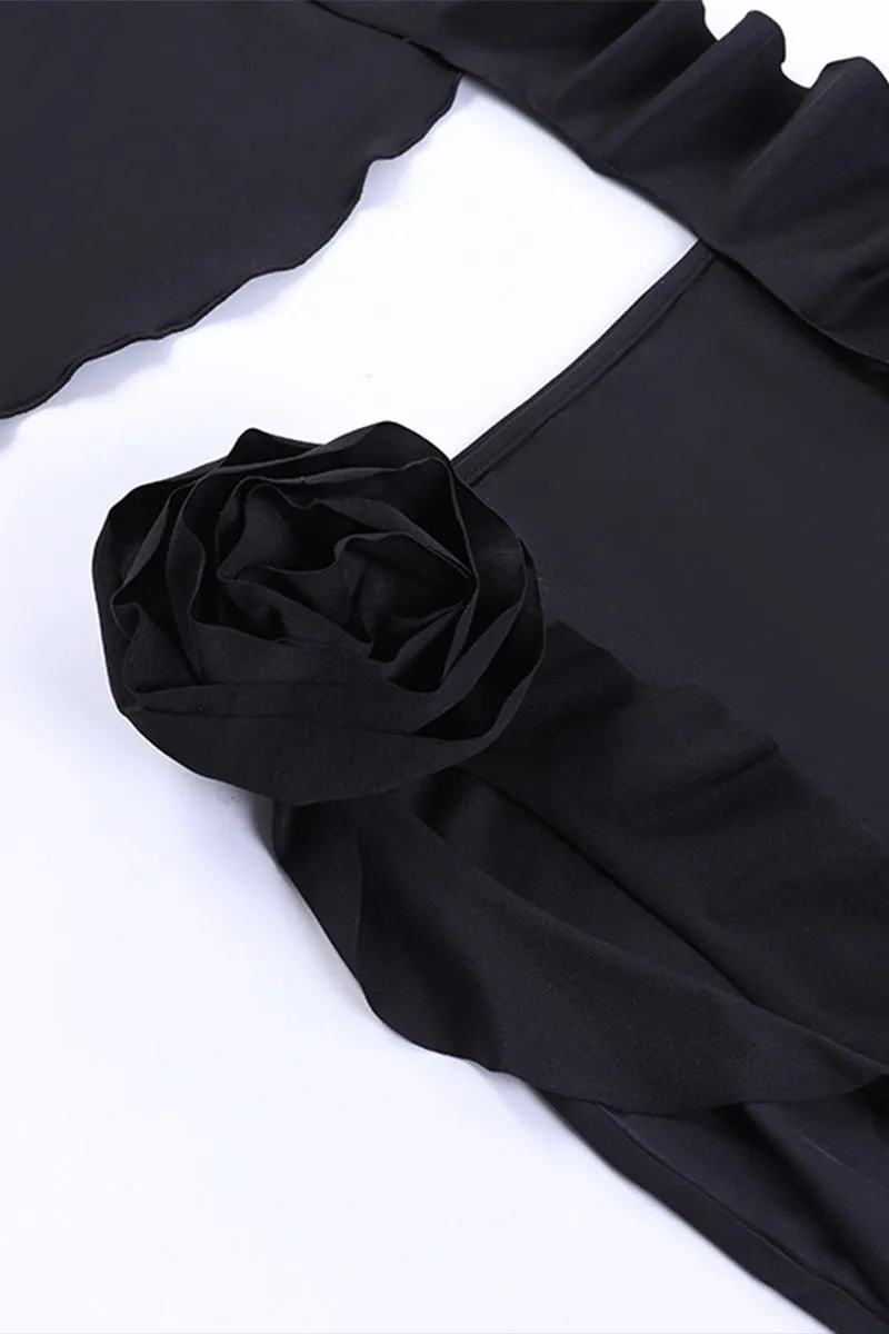 UR3177 Ruffled Rose Skirt Set